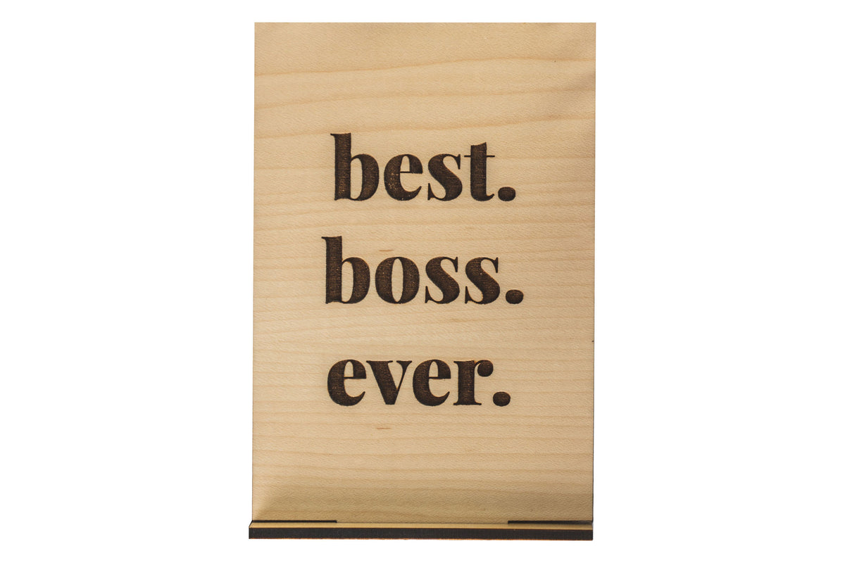 Best Boss Ever Wood Card