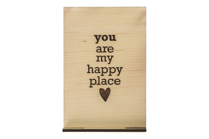 Happy Place Wood Card