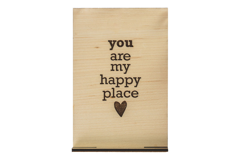 Happy Place Wood Card