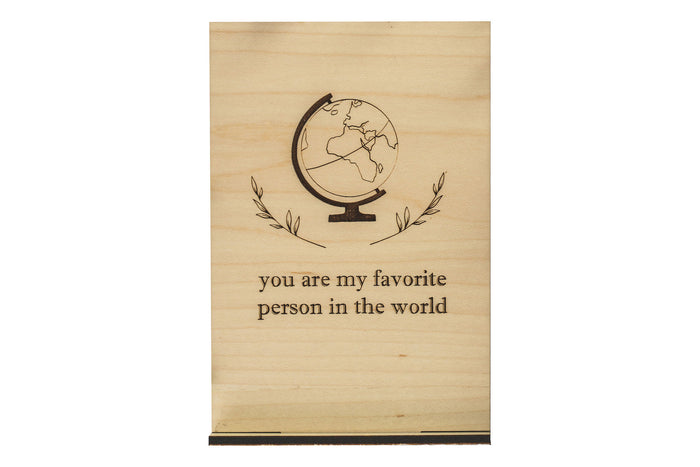 Favorite Person Wood Card