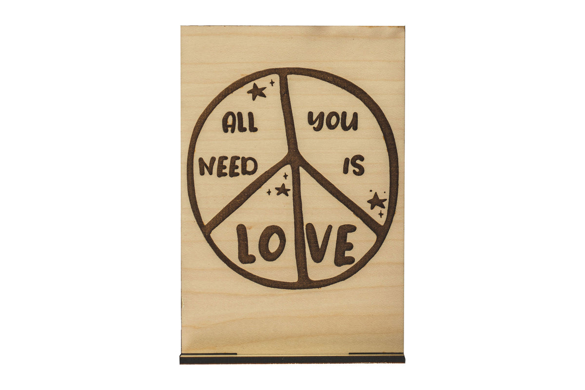 All You Need Is Love Wood Card