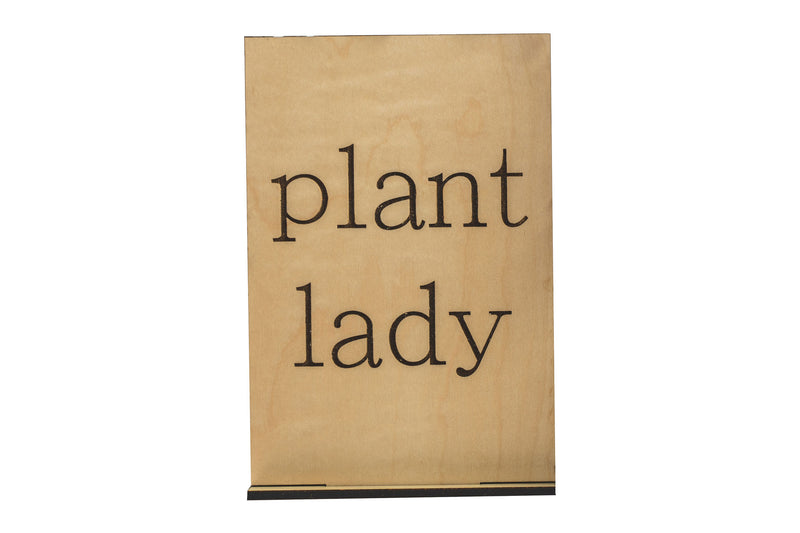 Plant Lady Wood Card