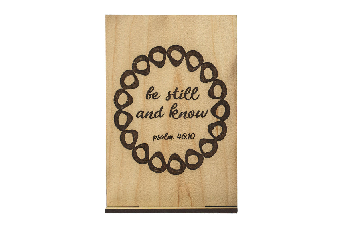 Be Still And Know Wood Card