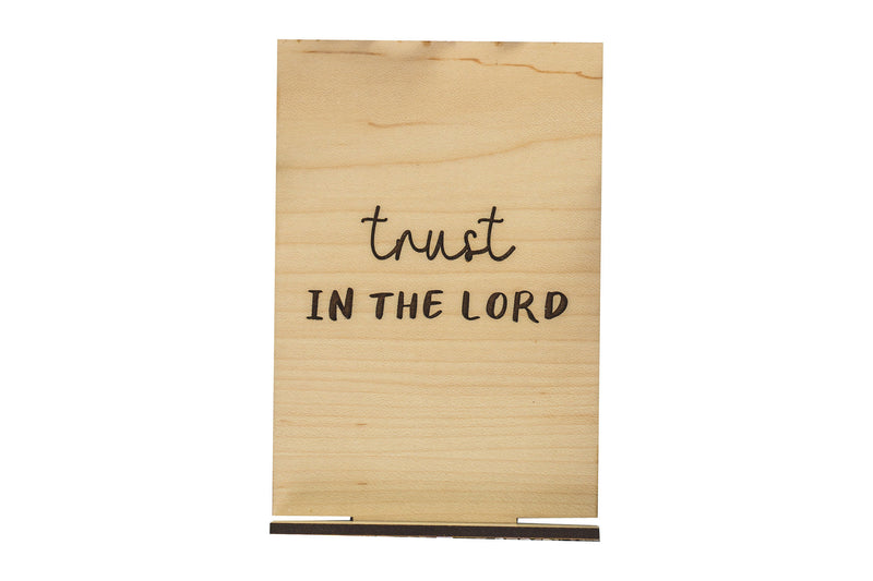 Trust In The Lord Wood Card