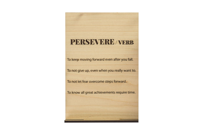 Persevere Wood Card