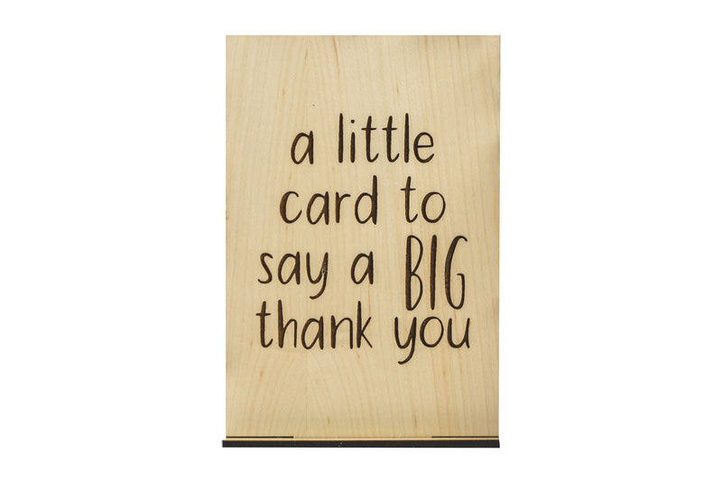 Big Thank You Wood Card