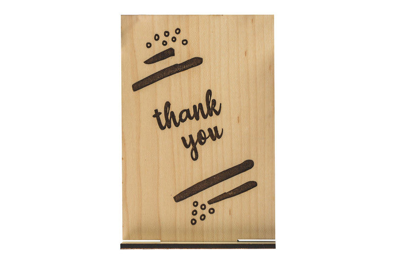 Thank You Abstract Wood Card