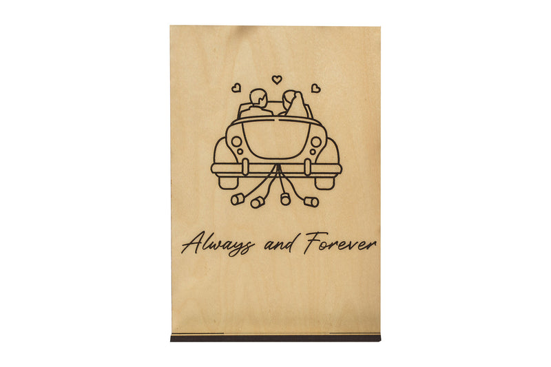 Always And Forever Wood Card