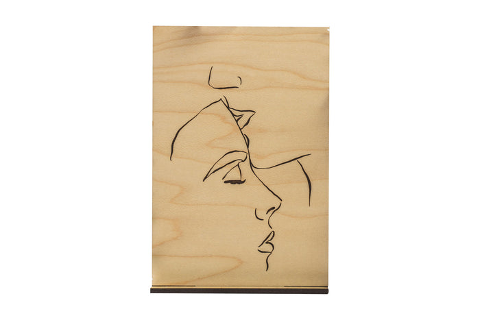 Forehead Kiss Wood Card