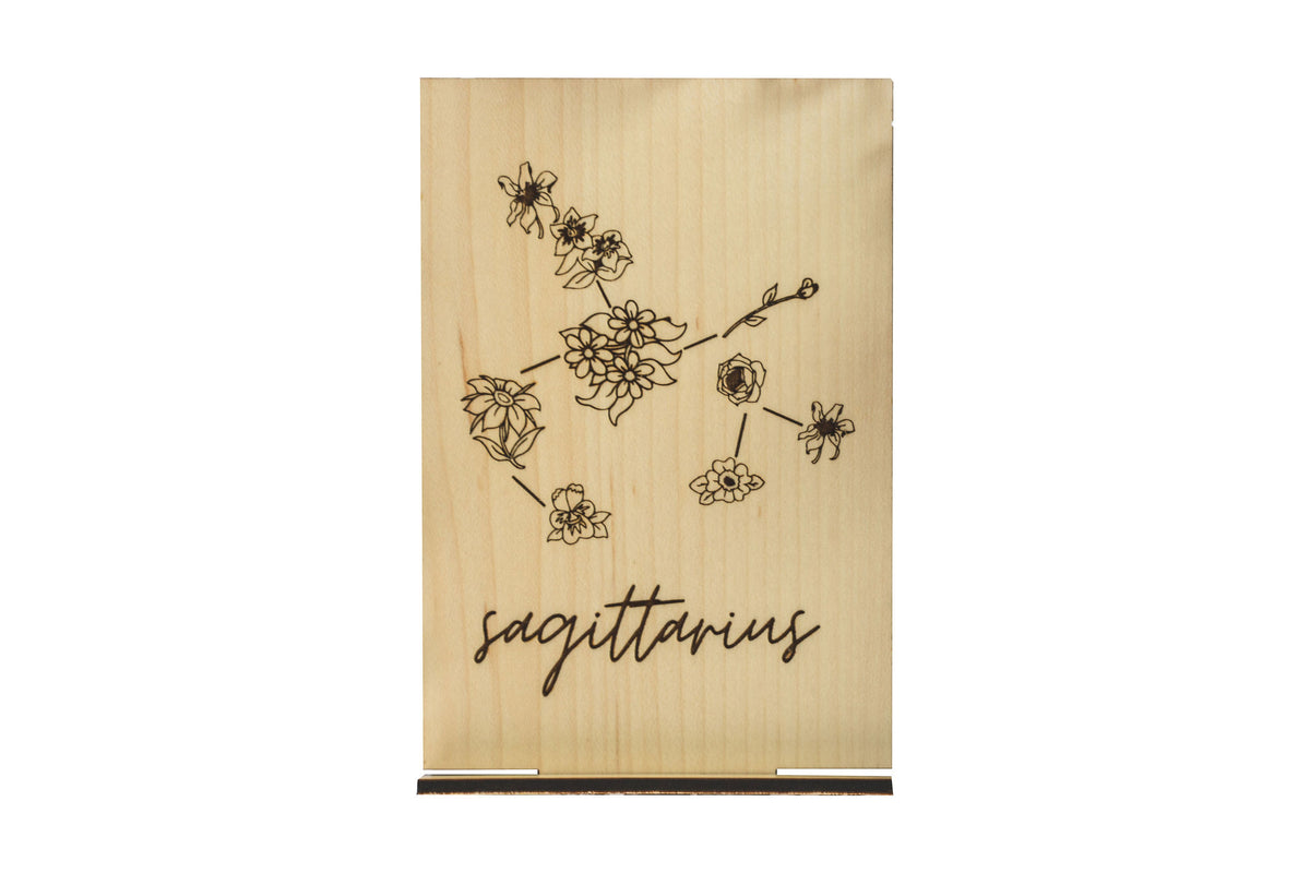 Sagittarius Wood Card