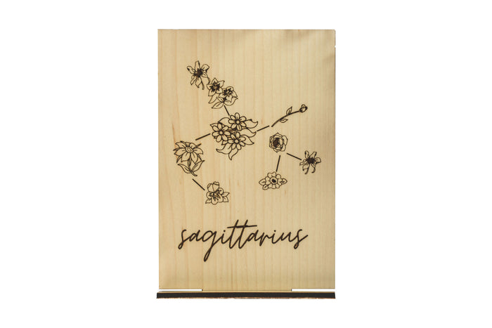 Sagittarius Wood Card