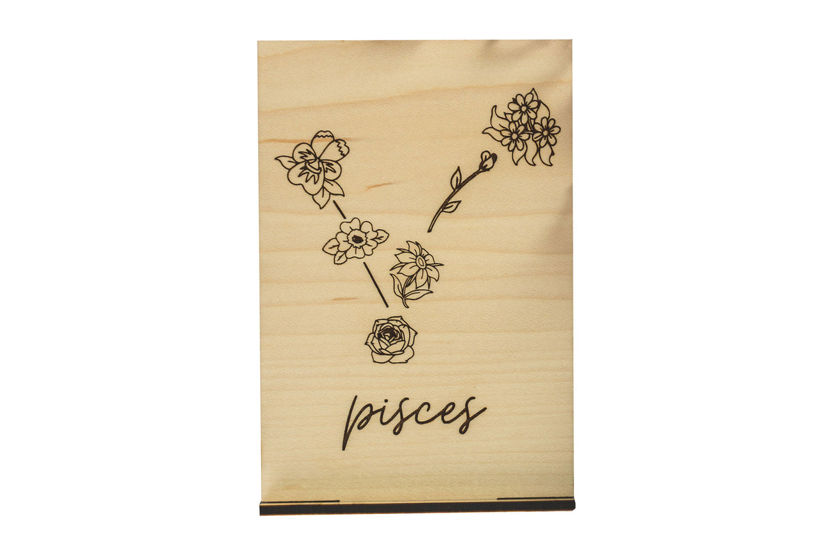 Pisces Wood Card