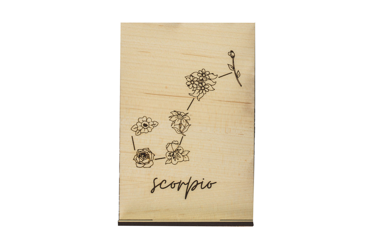 Scorpio Wood Card