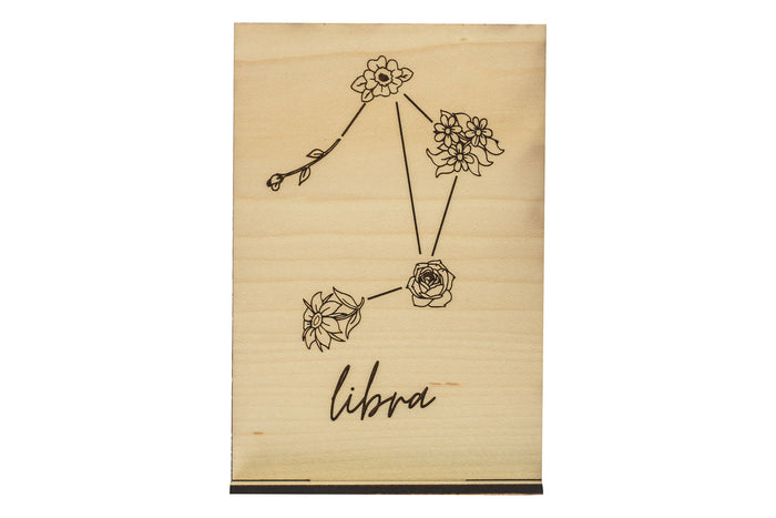 Libra Wood Card