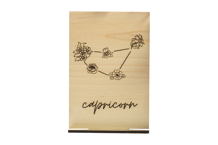 Capricorn Wood Card