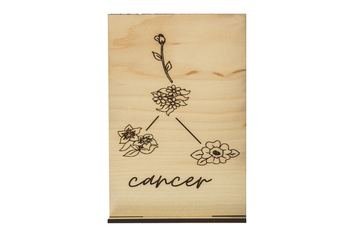Cancer Wood Card