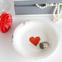 Terra Cotta Heart Trinket Dish