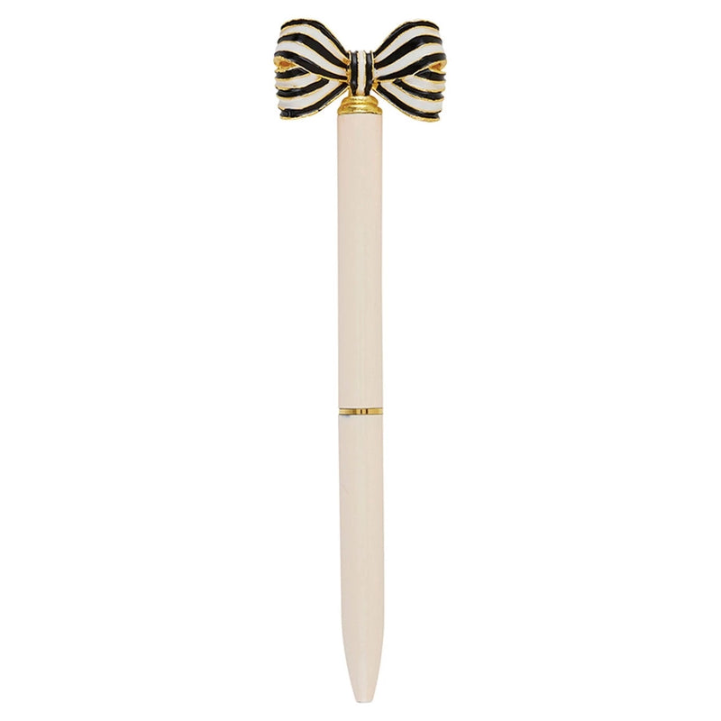 Striped Blush Bow Pen